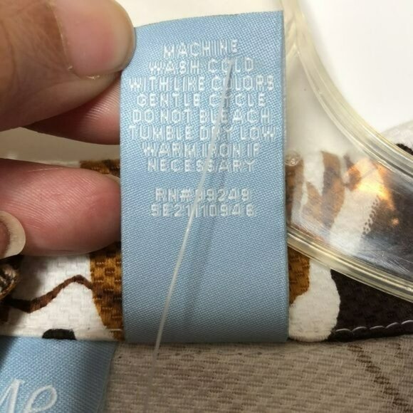 Liz & Me Long Sleeve Brown & White Floral Jacket 2X (22/24) PLUS SIZE - Picture 3 of 8